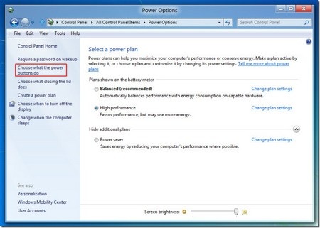 Khôi phục chế độ "ngủ đông" trên Windows 8 để khởi động nhanh hơn - 2 - Tiếp theo, nhấn vào mục ‘Change settings that are currently unavailable’ ở bên trên.
