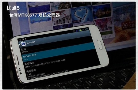 Điện thoại "nhái" Galaxy Note 2 tại Trung Quốc có giá gần 3 triệu đồng - 4 Hoạt động trên nền tảng Android 4.1.1