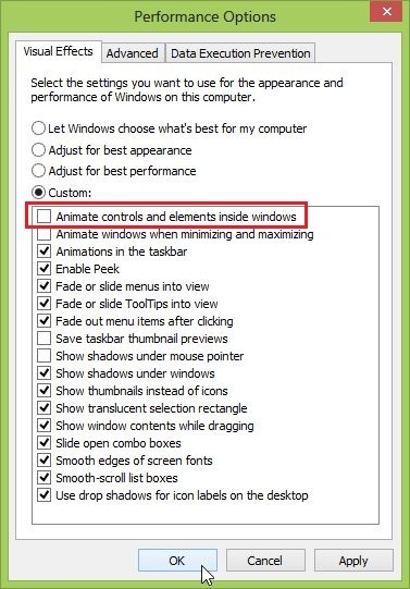 Hiệu ứng động trên màn hình khởi động khi chuyển từ giao diện desktop sang