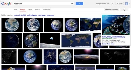 Giao diện tìm kiếm hình ảnh trước đây của Google