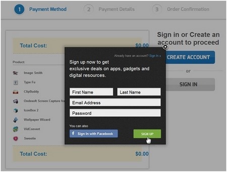Các phần mềm có trong gói khuyến mãi bao gồm: