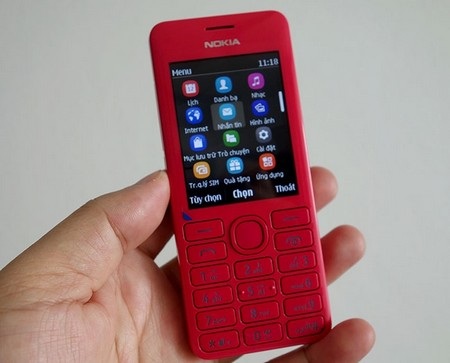 Menu trên Nokia 206