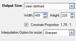 Bảng bên phải cho phép bạn thiết lập thông số của ảnh động sau khi trích xuất từ đoạn video.