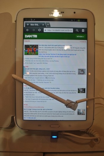 Duyệt web trên Galaxy Note 8.0