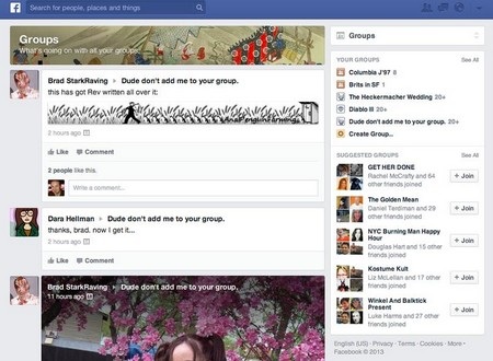Cập nhật từ các nhóm (Group) mà bạn đã tham gia