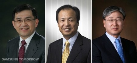 3 CEO của Samsung, từ trái qua phải: Oh-Hyun Kwon, JK Shin và Boo-keun Yoon