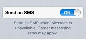Bằng cách vào Settings -> Messages -> Send as SMS -> On.