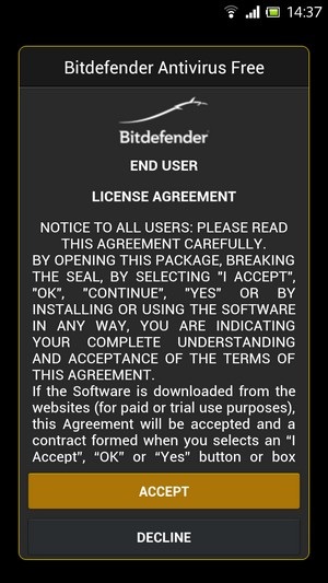 Ứng dụng tìm và diệt mã độc miễn phí trên Android của Bitdefender