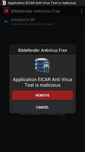 Quá trình quét thiết bị của Bitdefender Antivirus Free