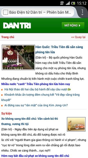Giao diện báo điện tử