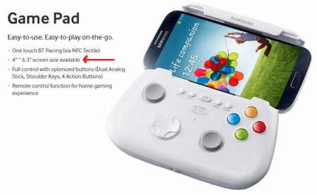 Hình ảnh quảng cáo về phụ kiện tay cầm chơi game cho Galaxy S4 trước đây của Samsung
