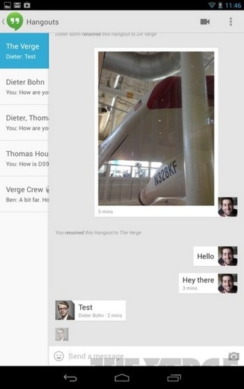 Google ra mắt Hangouts nhắn tin và gọi điện miễn phí qua Internet - 3 Người dùng có thể chat và gửi hình ảnh qua Hangouts