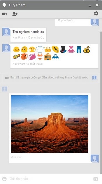 Gửi ảnh qua Hangouts