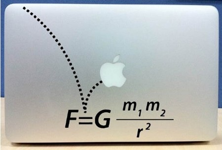 Những tác phẩm sáng tạo từ logo “táo khuyết” trên MacBook - 20 Công thức tính đường rơi của trái táo