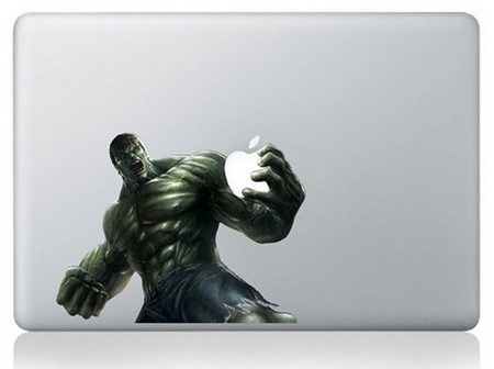 Những tác phẩm sáng tạo từ logo “táo khuyết” trên MacBook - 29 Táo khuyết với người khổng lồ xanh Hulk