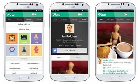 Ứng dụng “hot” Vine chính thức đặt chân lên nền tảng Android - 1 Vine chính thức đặt chân lên nền tảng Android sau khi tạo được nhiều tiếng vang trên iOS