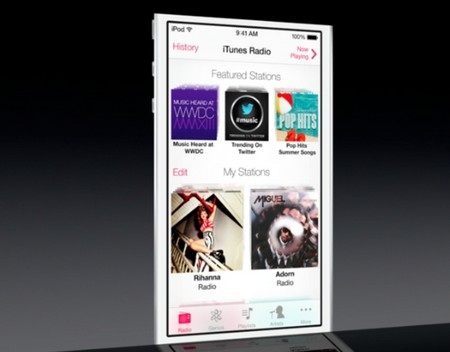 Giao diện ứng dụng iTunes Radio