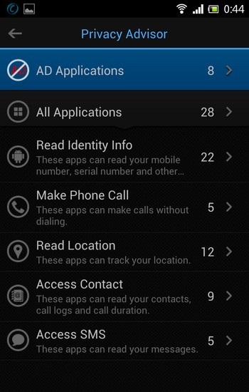 Advanced Mobile Care - Tối ưu toàn diện và tăng tốc thiết bị chạy Android - 5 Các tính năng của Advanced Mobile Care bao gồm: