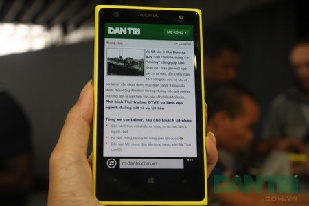 Duyệt web trên Lumia 1020