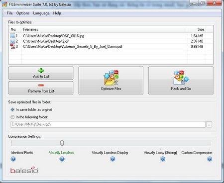 Phần mềm thu nhỏ 90% dung lượng file, vẫn giữ nguyên chất lượng - 4 Thu nhỏ 90% dung lượng file mà vẫn giữ nguyên chất lượng như ban đầu