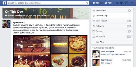 Facebook thử nghiệm tính năng "ngày này năm xưa" - 1 Facebook thử nghiệm tính năng mới giúp “du hành thời gian”