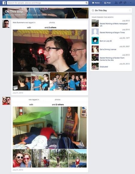Facebook thử nghiệm tính năng "ngày này năm xưa" - 2 Facebook thử nghiệm tính năng mới giúp “du hành thời gian”