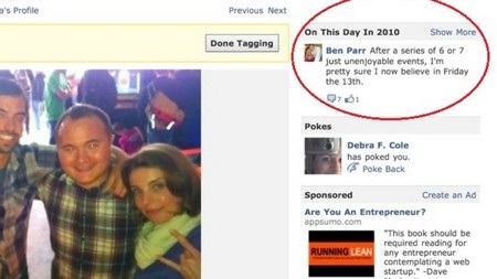 Facebook thử nghiệm tính năng "ngày này năm xưa" - 3 Giao diện của tính năng “On This Day” Facebook ra mắt năm 2011