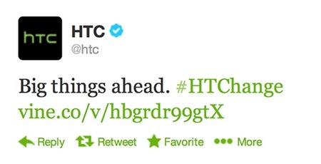 Thông điệp “ám chỉ” về sản phẩm mới trên trang Twitter của HTC