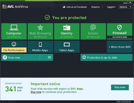 AVG Antivirus Pro có hạn dùng lên đến hơn 340 ngày