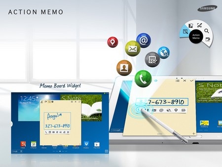 Khai thác sức mạnh viết S-Pen trên Galaxy Note 10.1 2014 - 4 - Ghi chú thông minh với Action Memo: