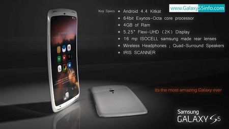 Tuyệt đẹp ý tưởng thiết kế Galaxy S5 với màn hình cong - 7 Cấu hình chi tiết của Galaxy S5