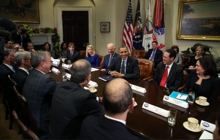Các nhà lãnh đạo của các hãng công nghệ lớn trong buổi gặp mặt tổng thống Obama