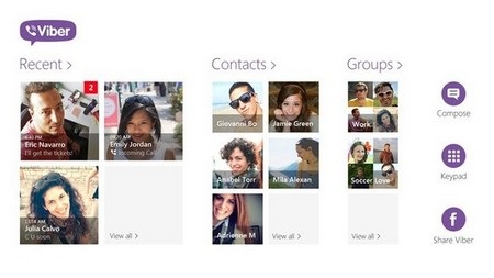 Viber ra mắt phiên bản ứng dụng dành cho Windows 8 và Windows RT - 2 Giao diện Viber trên Windows 8 mang phong cách hiện đại và đẹp mắt