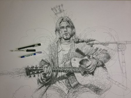 Video quá trình vẽ tranh theo cách thức đặc biệt của Low: