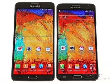 Samsung trình làng phiên bản Galaxy Note 3 giá rẻ - 1 Galaxy Note 3 Neo (phải) có thiết kế giống Galaxy Note 3, nhưng kích thước nhỏ hơn