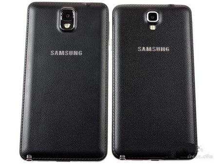 Samsung trình làng phiên bản Galaxy Note 3 giá rẻ - 2 Galaxy Note 3 Neo (phải) có thiết kế giống Galaxy Note 3, nhưng kích thước nhỏ hơn