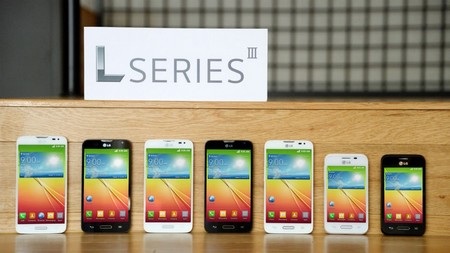 LG trình làng bộ 3 smartphone tầm trung chạy Android KitKat - 1 Bộ 3 sản phẩm thuộc dòng L Series III có thiết kế giống nhau, chỉ khác về kích thước màn hình