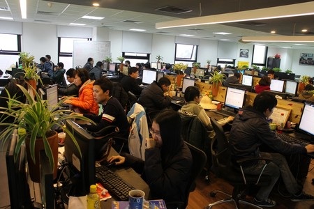 Văn phòng làm việc với nhiều cây xanh tại F-Ville, khu công nghệ cao Hòa Lạc, Hà Nội