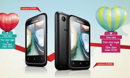 Lenovo A269i và A369i: điện thoại smartphone giá rẻ