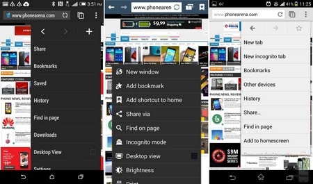 Đặt HTC One M8 lên “bàn cân” với loạt smartphone đình đám - 13 Trình duyệt web