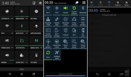 Đặt HTC One M8 lên “bàn cân” với loạt smartphone đình đám - 6 Chức năng thiết lập nhanh