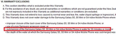 Thông tin Galaxy S5 mini được đăng tải lên trang web của Samsung New Zealand