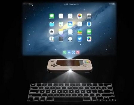 Độc đáo ý tưởng thiết kế iPhone 6 Pro với cảm biến nhịp tim và viết iStick - 2 Điều khiển iController với đèn chiếu nội dung và bàn phím ảo