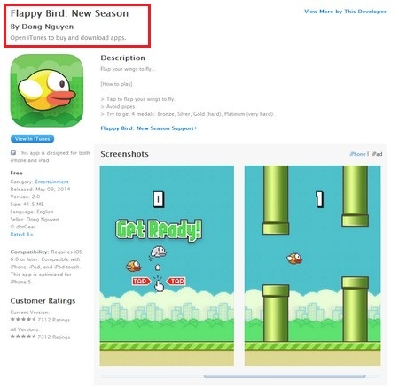 Mạo danh Nguyễn Hà Đông để phát tán Flappy Bird nhái trên App Store