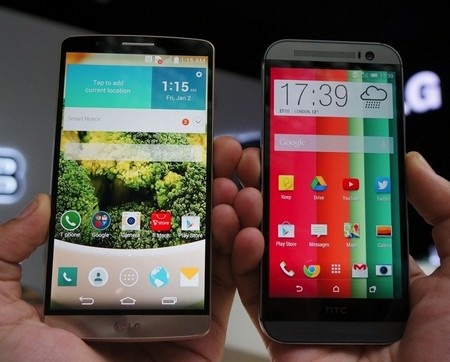 Kích thước tổng thể của G3 không quá khác biệt so với HTC One M8 (màn hình 5-inch)