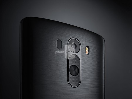 Loạt ảnh chính thức rõ nét của LG G3 bị rò rỉ trước ngày ra mắt - 1 Mặt sau của LG G3 với đèn flash kép và nút bấm bí ẩn cạnh camera