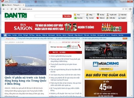 Opera 21 hoạt động mượt mà và tốc độ duyệt web được cải thiện đáng kể