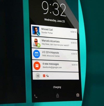 Google ra mắt phiên bản Android L, "lột xác" về giao diện và hiệu suất - 1 Chức năng thông báo được hiển thị chi tiết hơn ngay trên màn hình khóa của Android L