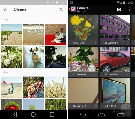 Chùm ảnh so sánh sự khác biệt giữa Android L với 4.4 KitKat - 13 Album ảnh trên Android L được sắp xếp theo nội dung hình ảnh hoặc theo mốc thời gian