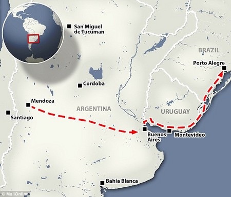 Đi bộ gần 2.000 km đến Brazil để cổ vũ World Cup - 4 Lộ trình chuyến đi của nhóm bạn 4 người